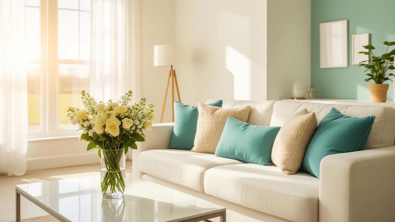 Luxury clean living room in South Florida home